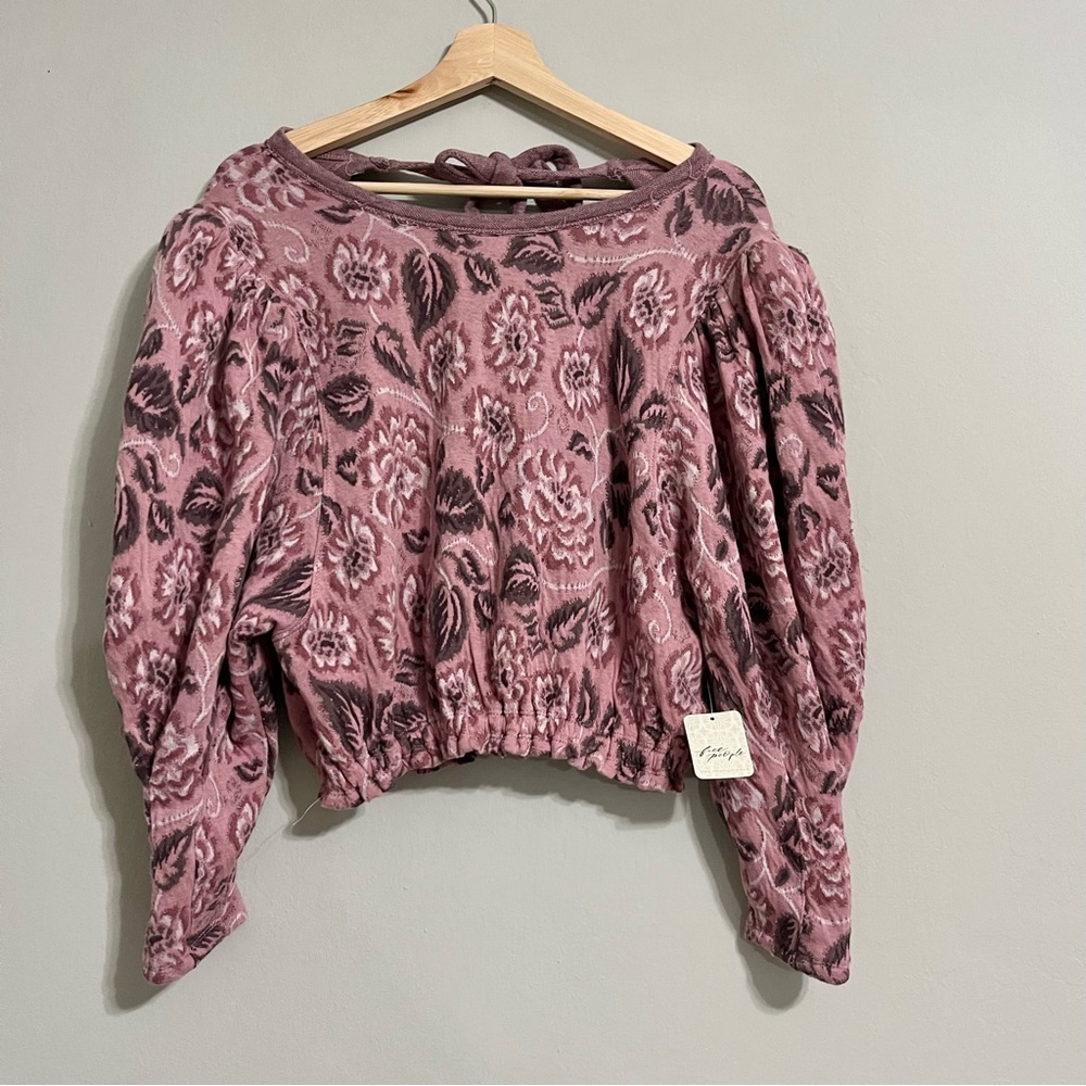 NEW Free People No Ordinary Open Back Sweater - Smoked Pink